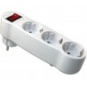 Enchufe con 3 Tomas e Interruptor Alfa